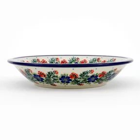 Talerz ceramiczny, głęboki 026 21,5 cm<br>1535X Czerwony wianuszek